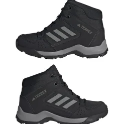 adidas Kids Terrex Hyperhiker Mid Hiking Shoes in Black Grey
