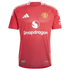 adidas Manchester United Authentic Home Shirt 2024 2025 Adults in Red