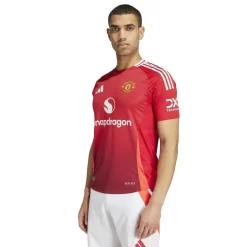 adidas Manchester United Authentic Home Shirt 2024 2025 Adults in Red