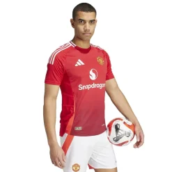 adidas Manchester United Authentic Home Shirt 2024 2025 Adults in Red