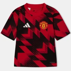 adidas Manchester United Pre Match Shirt 2025 2026 Juniors in Red
