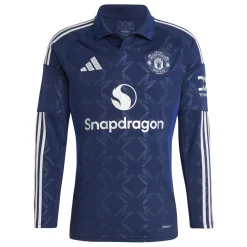 adidas Manchester United Away Long Sleeve Shirt Adults in Blue