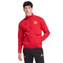 adidas Manchester United Anthem Jacket 2023 2024 Adults in Red