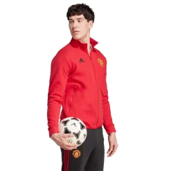 adidas Manchester United Anthem Jacket 2023 2024 Adults in Red