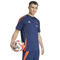 adidas Manchester United Tiro 24 T-Shirt 2024 2025 Adults in Blue
