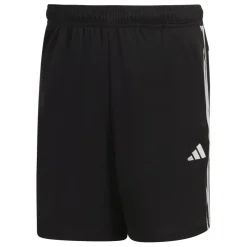 adidas Mens 3 Stripe Essentials Pique Training Shorts in Black