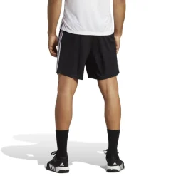 adidas Mens 3 Stripe Essentials Pique Training Shorts in Black