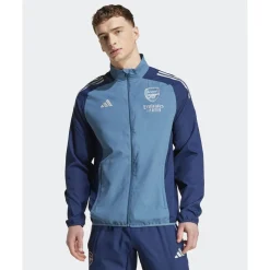 adidas Mens Arsenal Pre Match Tracksuit Top 2025 2026 in Blue