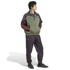 adidas Mens Bayern Munich Originals Icon Half Zip Jacket in Green