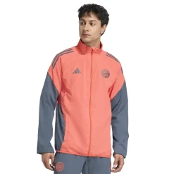 adidas Mens Bayern Tiro 25 Competition Presentation Jacket in Orange