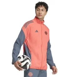 adidas Mens Bayern Tiro 25 Competition Presentation Jacket in Orange