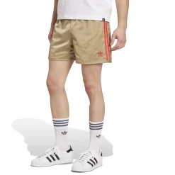 adidas Mens David Beckham Originals 3 Stripes Shorts in Beige