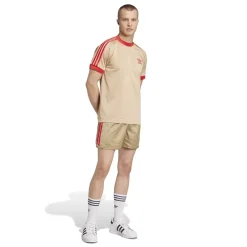 adidas Mens David Beckham Originals 3 Stripes Shorts in Beige