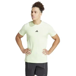 adidas Mens D4t Tee Gym Top in Green