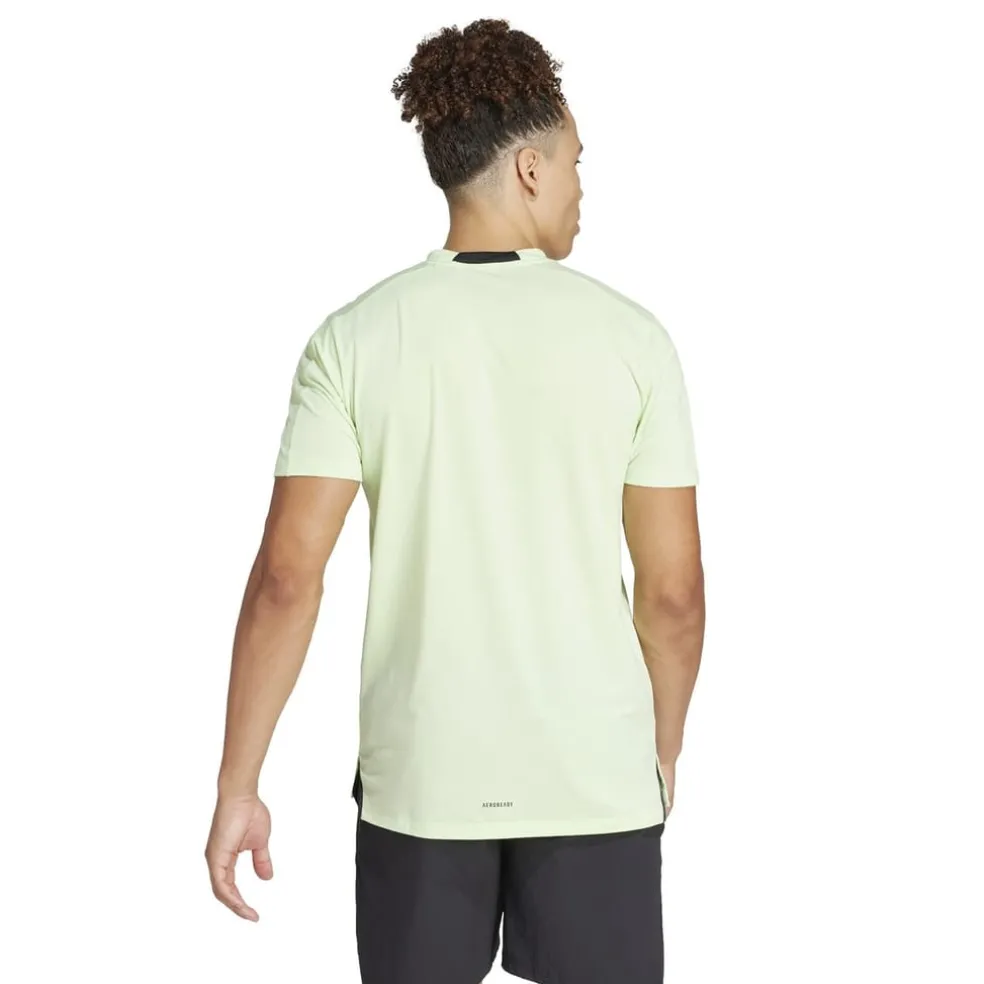 adidas Mens D4t Tee Gym Top in Green