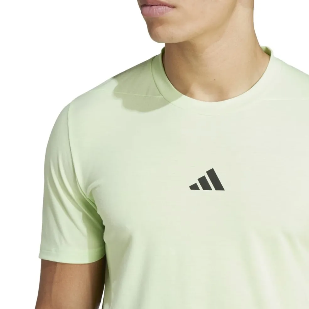 adidas Mens D4t Tee Gym Top in Green