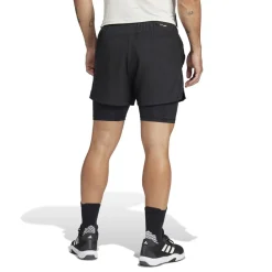 adidas Mens Gym+ 2 In 1 Shorts in Black