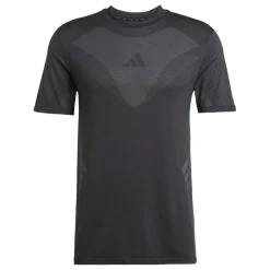 adidas Mens Gym+ Seamless Tee in Black