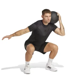 adidas Mens Gym+ Seamless Tee in Black