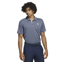 adidas Mens Heather Polo Shirt in Blue