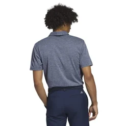 adidas Mens Heather Polo Shirt in Blue