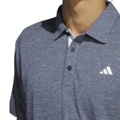 adidas Mens Heather Polo Shirt in Blue