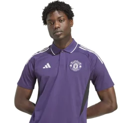 adidas Mens Manchester United Polo Shirt 2025 2026 in Red