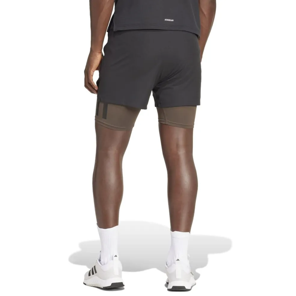 adidas Mens Power 2in1 Gym Shorts in Black