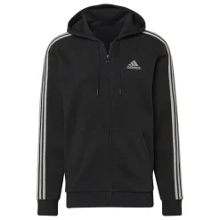 adidas Mens 3s Fleece Tracksuit in Black