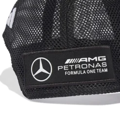 adidas Mercedes Amg Petronas Formula One Team Snapback Star Trucker Cap in Black