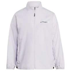 adidas Mock Neck Relaxed Fit Softshell Jacket in Purple