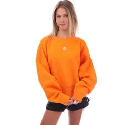 adidas Originals Adicolor Essentials Fleece Sweatshirt in Orange