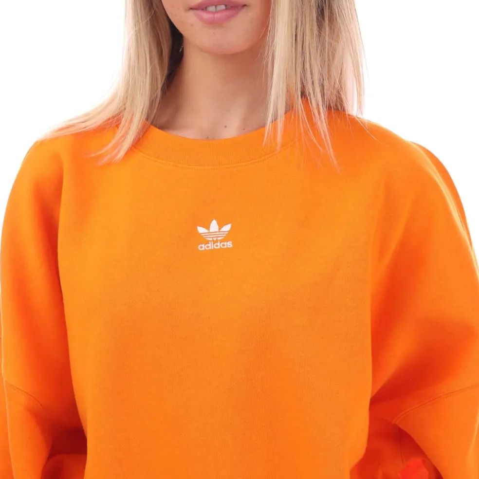 adidas Originals Adicolor Essentials Fleece Sweatshirt in Orange