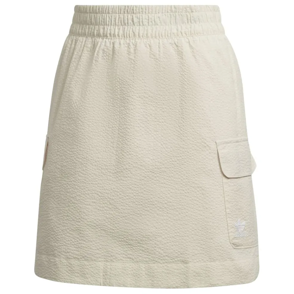 adidas Originals Adicolor Classics Poplin Skirt in Off White