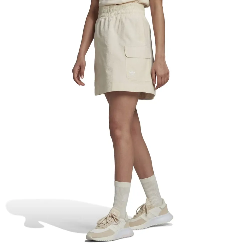 adidas Originals Adicolor Classics Poplin Skirt in Off White