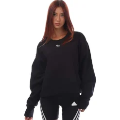 adidas Originals Adicolor Essentials Crew Sweatshirt (Plus Size) in Black
