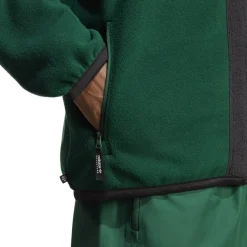 adidas Originals Adventure FC Full-Zip Polar Fleece Hoodie in Green