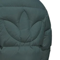 adidas Originals Collared Neck Relaxed Fit Down Jacket in Green