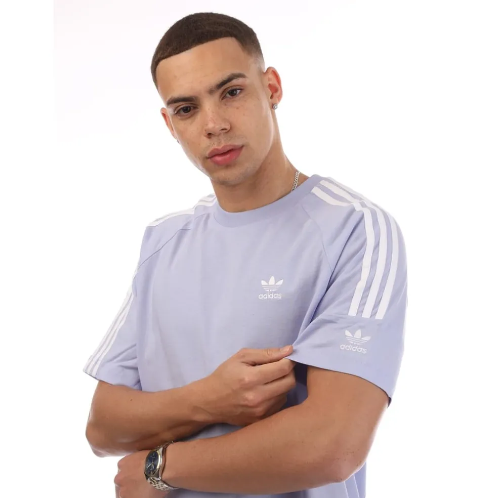 adidas Originals Crew Neck Regular Fit T-Shirt in Purple