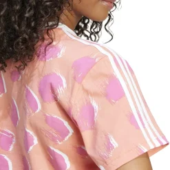 adidas Originals Cropped Crew Neck Regular Fit T-Shirt in Pink