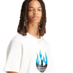 adidas Originals Flames Logo T-Shirt in White