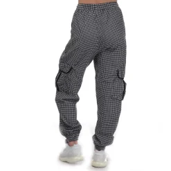 adidas Originals Gingham Track Pants in White Black