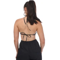 adidas Originals Gingham Top in White Black