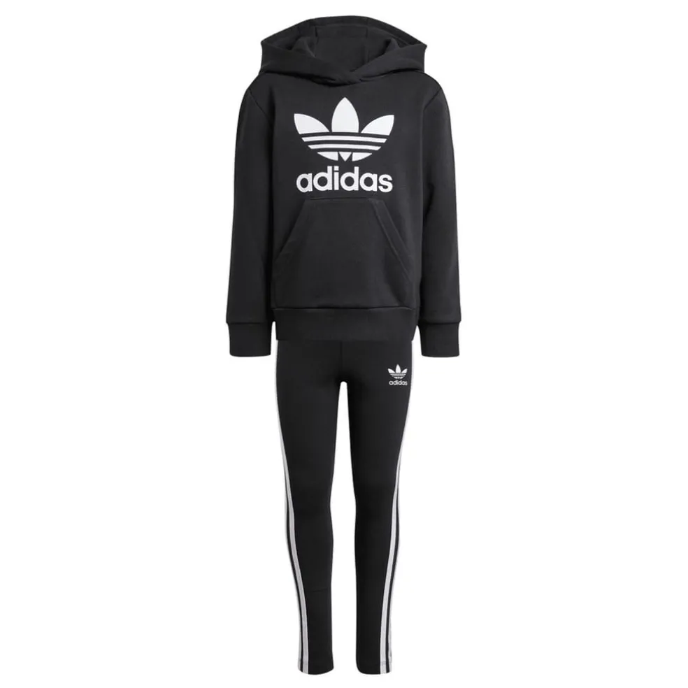 adidas Originals Girls Hoodie & Leggings Set in Black