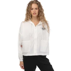 adidas Originals Graphic Windbreaker Jacket in White