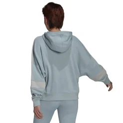 adidas Originals Hooded Oversize Fit Long Sleeve Jacket in Blue