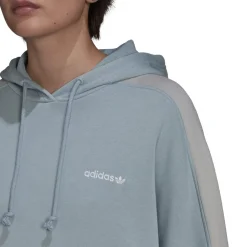 adidas Originals Hooded Oversize Fit Long Sleeve Jacket in Blue