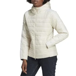 adidas Originals Hooded Premium Slim Jacket in Off White