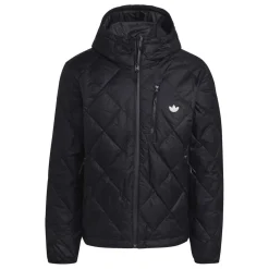 adidas Originals Hooded Regular Fit Down Jacket in Black