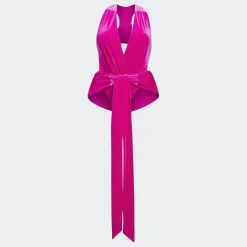 adidas Originals Ivy Park Front Tie One-Piece Swimsuit in Pink